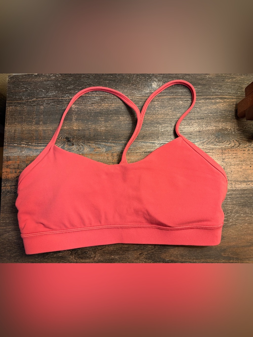 lululemon athletica Coral Pink Strappy Sports Bralette